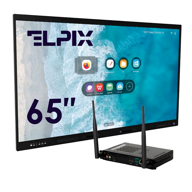 Інтерактивна панель Elpix Z3 65" (65Z3ADV311D2), OPS ПК (I5-13450HX/16/512/W11Pro), настінне кріплення